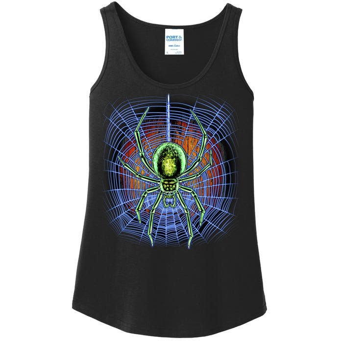 Halloween Spiderweb Creepy Spider Ladies Essential Tank