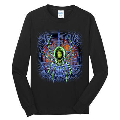Halloween Spiderweb Creepy Spider Tall Long Sleeve T-Shirt