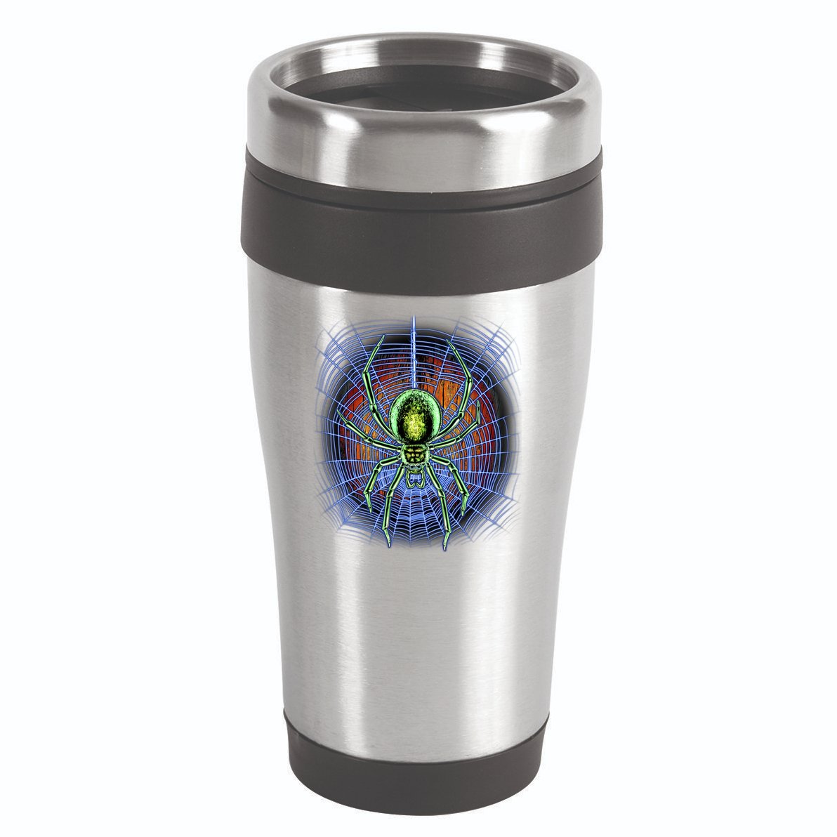 Halloween Spiderweb Creepy Spider 16oz Travel Tumbler