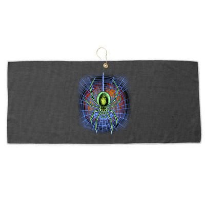 Halloween Spiderweb Creepy Spider Large Microfiber Waffle Golf Towel