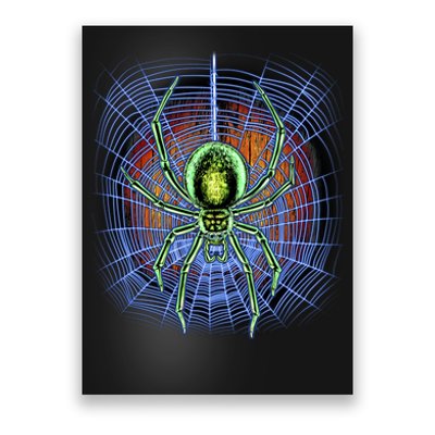 Halloween Spiderweb Creepy Spider Poster