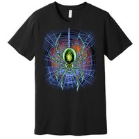 Halloween Spiderweb Creepy Spider Premium T-Shirt