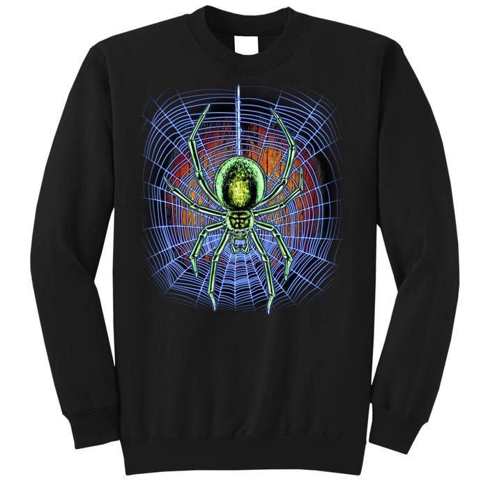 Halloween Spiderweb Creepy Spider Tall Sweatshirt