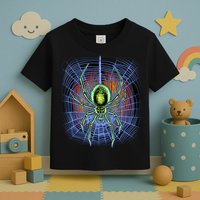 Halloween Spiderweb Creepy Spider Toddler T-Shirt