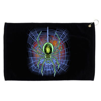 Halloween Spiderweb Creepy Spider Grommeted Golf Towel