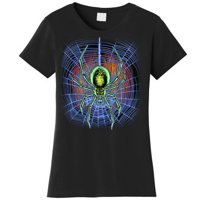 Halloween Spiderweb Creepy Spider Women's T-Shirt