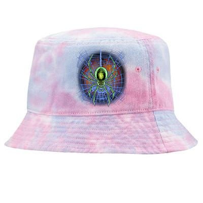 Halloween Spiderweb Creepy Spider Tie-Dyed Bucket Hat