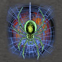 Halloween Spiderweb Creepy Spider Vector Backpack