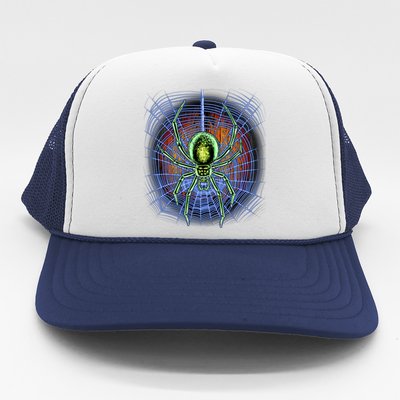 Halloween Spiderweb Creepy Spider Trucker Hat