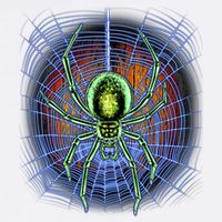 Halloween Spiderweb Creepy Spider Garment-Dyed Sweatshirt