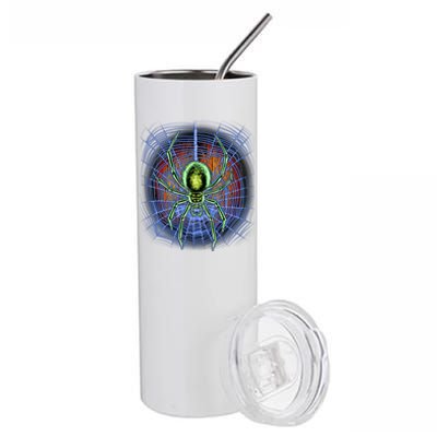 Halloween Spiderweb Creepy Spider Stainless Steel Tumbler