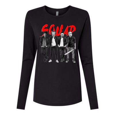 Halloween SQUAD Womens Cotton Relaxed Long Sleeve T-Shirt