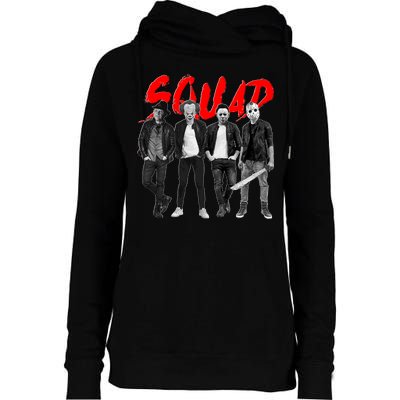 Halloween SQUAD Womens Funnel Neck Pullover Hood