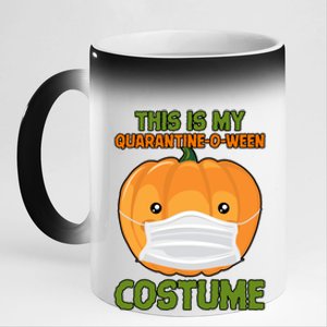 Halloween This is My Quarantine-O-Ween Costume Pumpkin 11oz Black Color Changing Mug