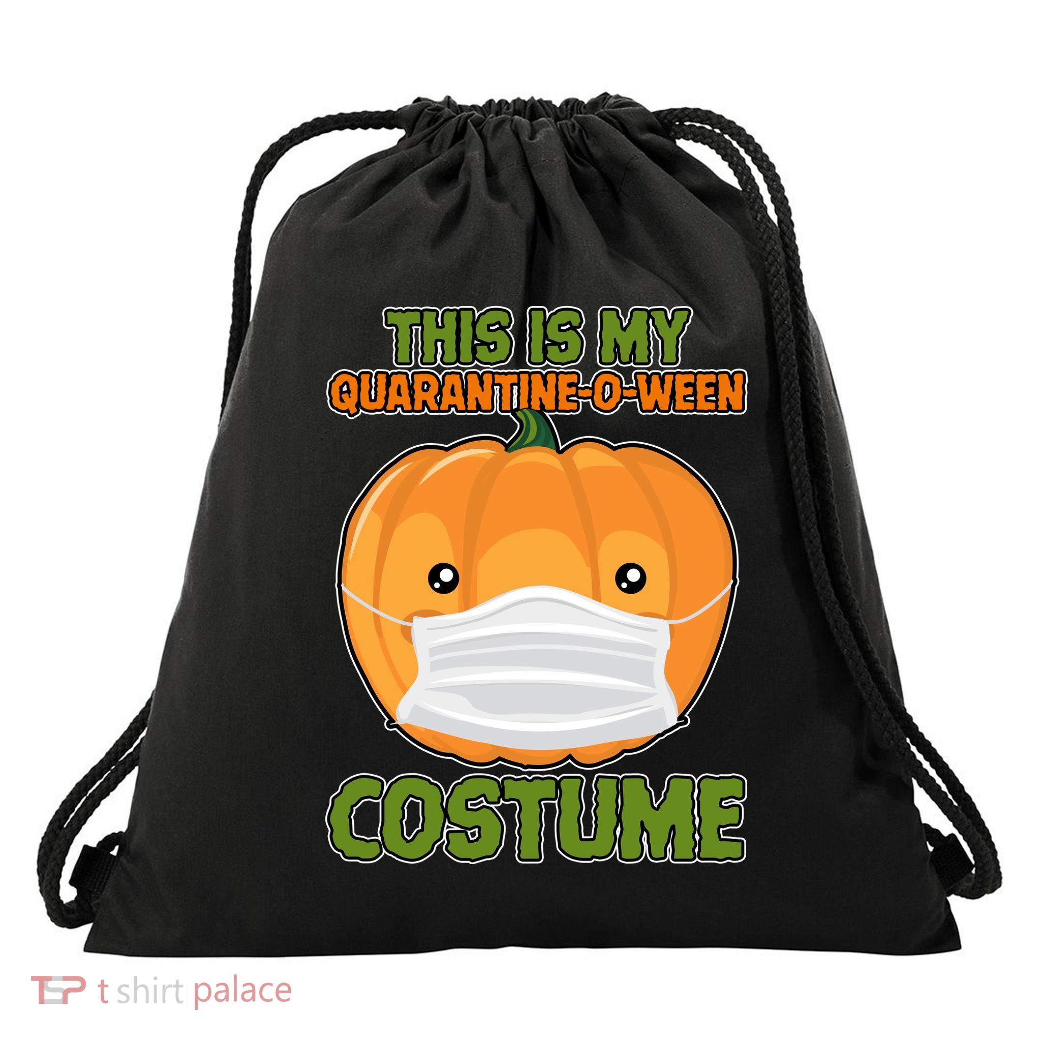 Halloween This is My Quarantine-O-Ween Costume Pumpkin Drawstring Bag