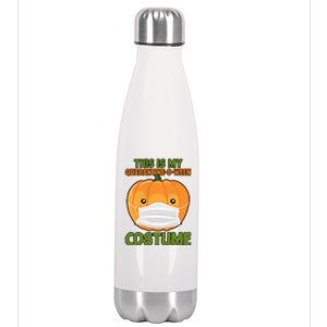 Halloween This is My Quarantine-O-Ween Costume Pumpkin Stainless Steel Insulated Water Bottle