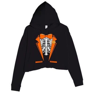 Halloween Tuxedo Tux costume Crop Fleece Hoodie