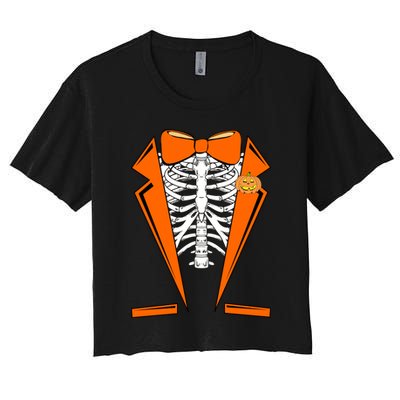 Halloween Tuxedo Tux costume Crop Top