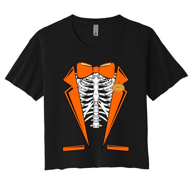 Halloween Tuxedo Tux costume Crop Top