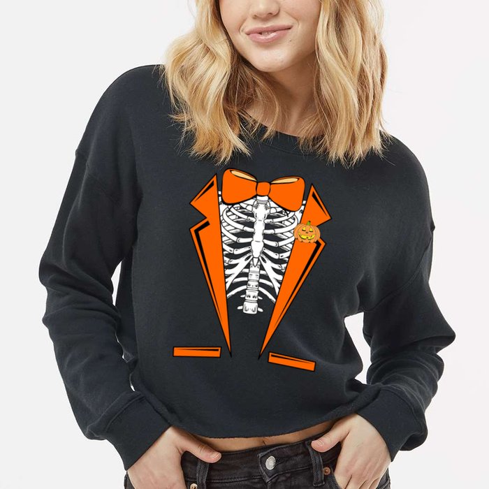 Halloween Tuxedo Tux costume Cropped Pullover Crew