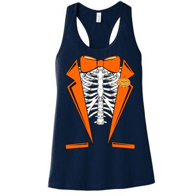 Halloween Tuxedo Tux costume Women's Racerback Tank