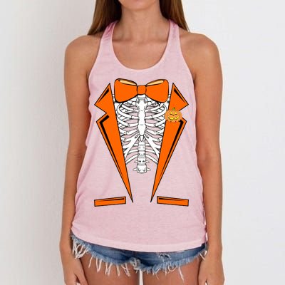 Halloween Tuxedo Tux costume Women's Knotted Racerback Tank