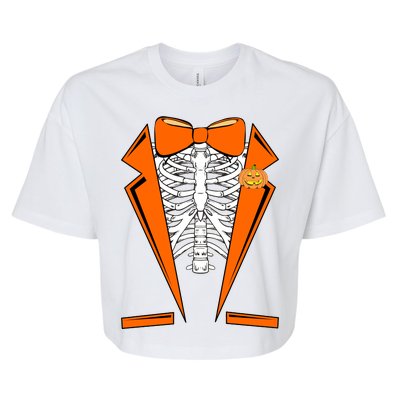 Halloween Tuxedo Tux costume Bella+Canvas Jersey Crop Tee