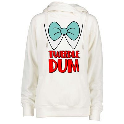 Halloween Tweedle Dum Costume  Womens Funnel Neck Pullover Hood