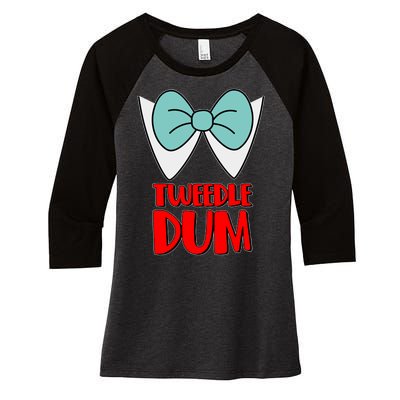 Halloween Tweedle Dum Costume  Women's Tri-Blend 3/4-Sleeve Raglan Shirt