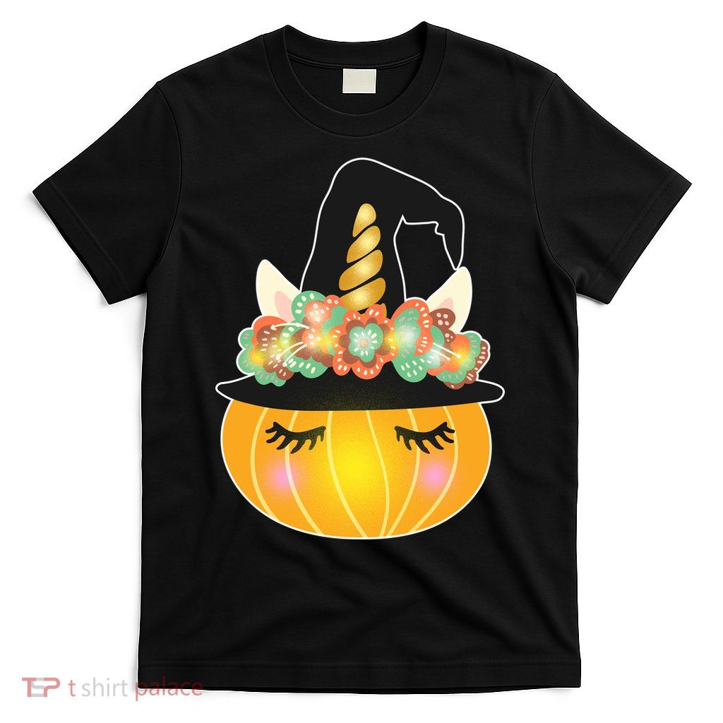 Halloween Uni-Pumpkin Sparkly Cute T-Shirt