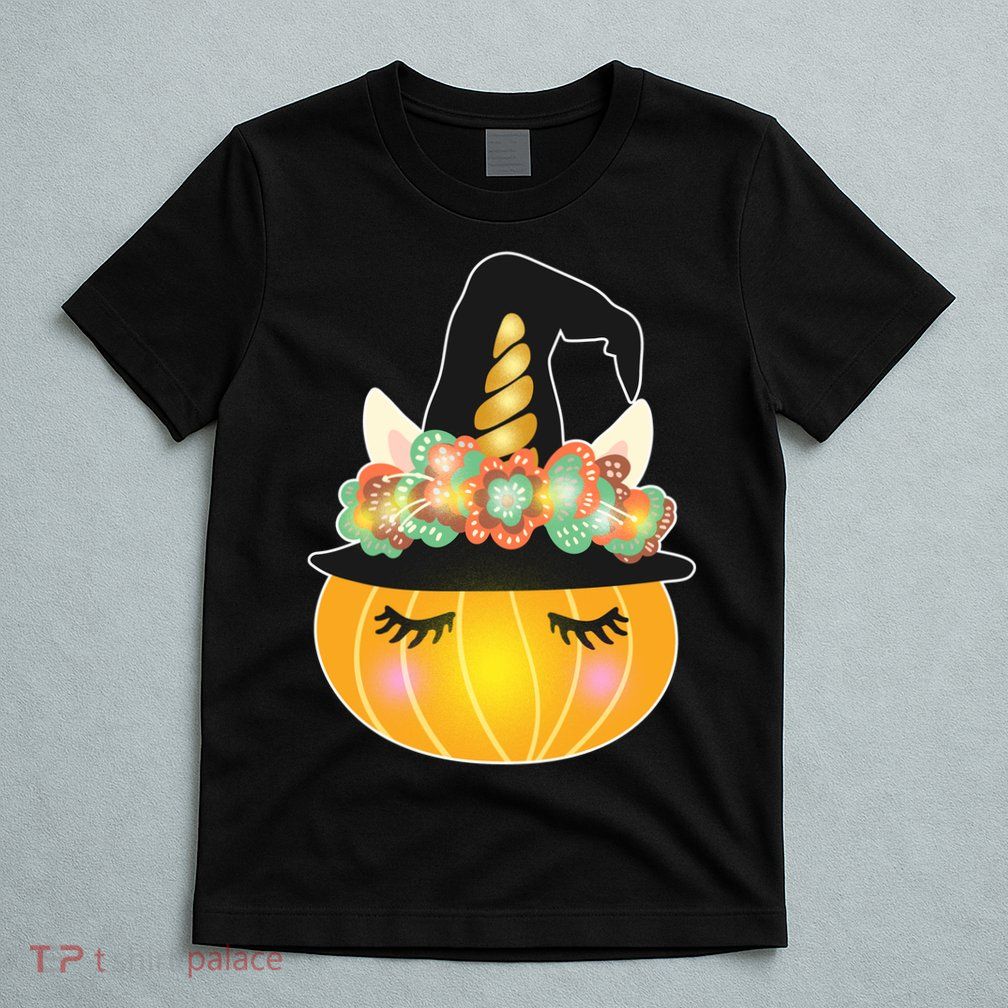 Halloween Uni-Pumpkin Sparkly Cute T-Shirt