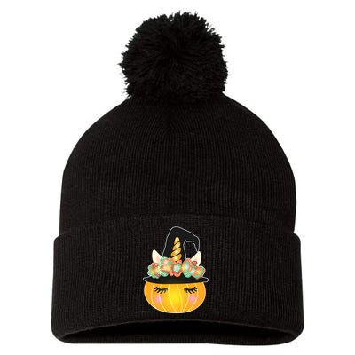 Halloween Uni-Pumpkin Sparkly Cute Pom Pom 12in Knit Beanie