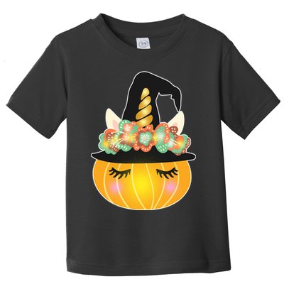 Halloween Uni-Pumpkin Sparkly Cute Toddler T-Shirt