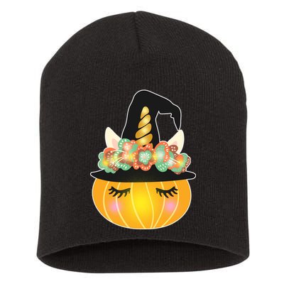 Halloween Uni-Pumpkin Sparkly Cute Short Acrylic Beanie
