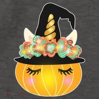 Halloween Uni-Pumpkin Sparkly Cute Vector Backpack