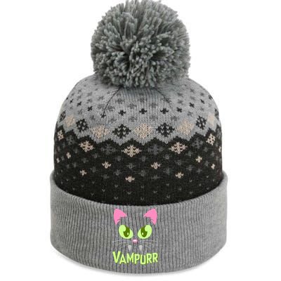 Halloween Vampurr Funny Cat The Baniff Cuffed Pom Beanie