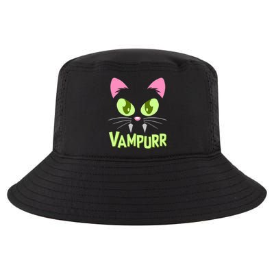 Halloween Vampurr Funny Cat Cool Comfort Performance Bucket Hat