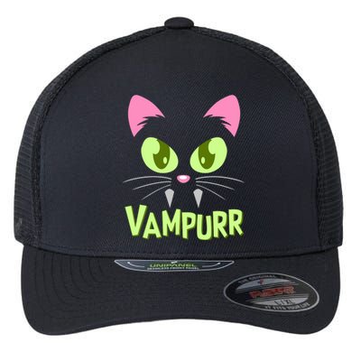 Halloween Vampurr Funny Cat Flexfit Unipanel Trucker Cap