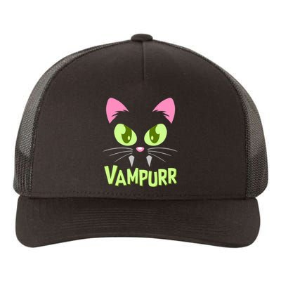 Halloween Vampurr Funny Cat Yupoong Adult 5-Panel Trucker Hat