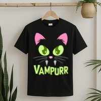 Halloween Vampurr Funny Cat T-Shirt
