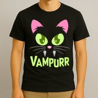 Halloween Vampurr Funny Cat T-Shirt