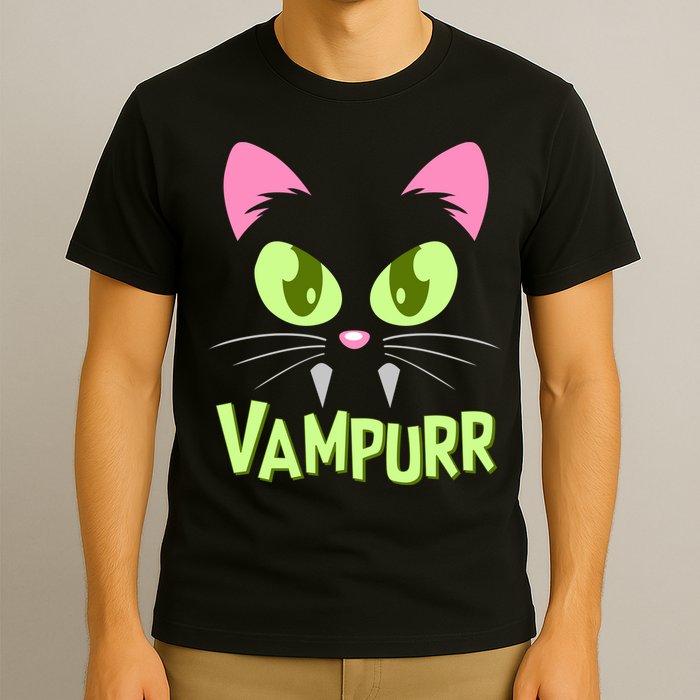 Halloween Vampurr Funny Cat T-Shirt