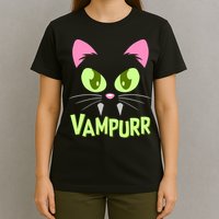 Halloween Vampurr Funny Cat T-Shirt