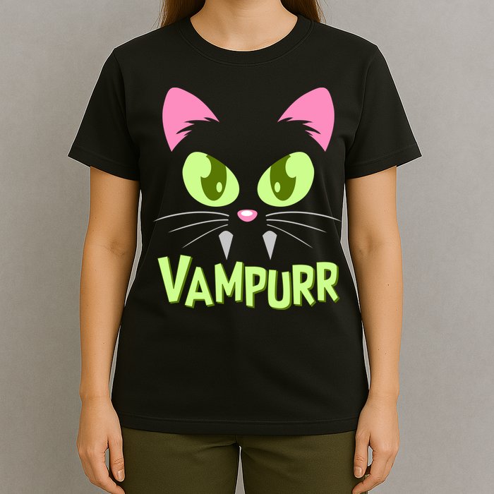 Halloween Vampurr Funny Cat T-Shirt