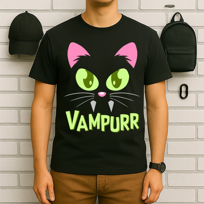 Halloween Vampurr Funny Cat T-Shirt
