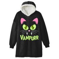 Halloween Vampurr Funny Cat Hooded Wearable Blanket