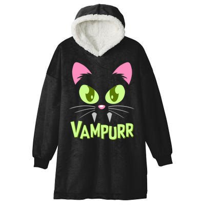 Halloween Vampurr Funny Cat Hooded Wearable Blanket