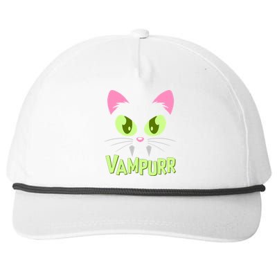 Halloween Vampurr Funny Cat Snapback Five-Panel Rope Hat