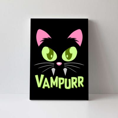 Halloween Vampurr Funny Cat Canvas