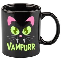 Halloween Vampurr Funny Cat 11oz C Handle Ceramic Mug
